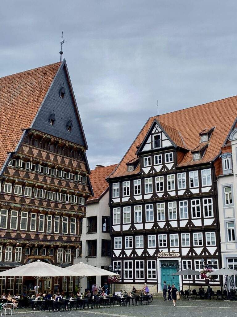 Fachwerkhäuser auf dem Marktplatz in Hildesheim
